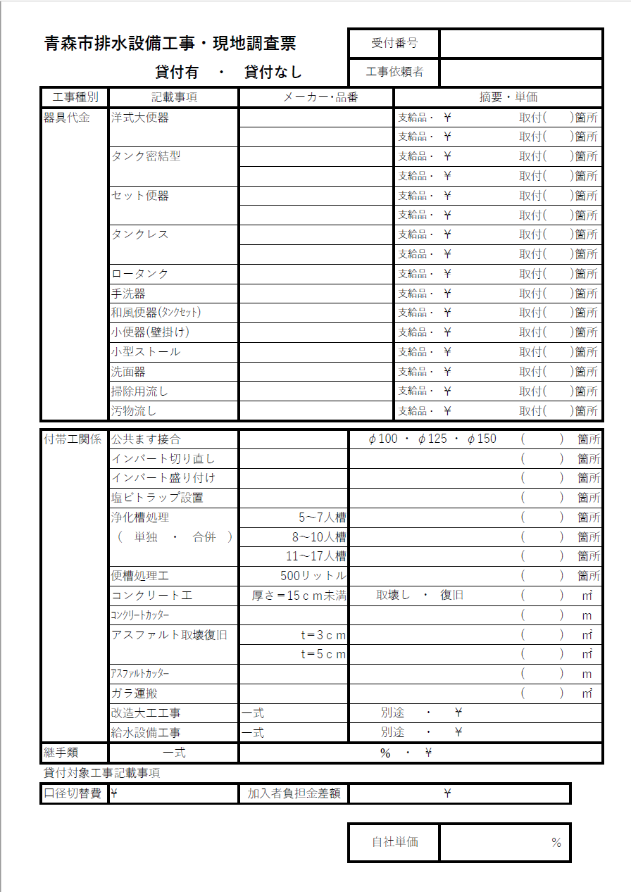 haisui gentityousahyou